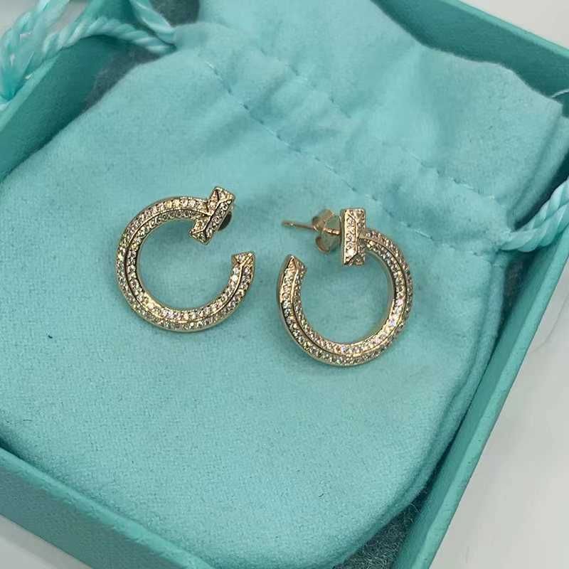 T1 Diamond Studded Earrings (Rose Gold)