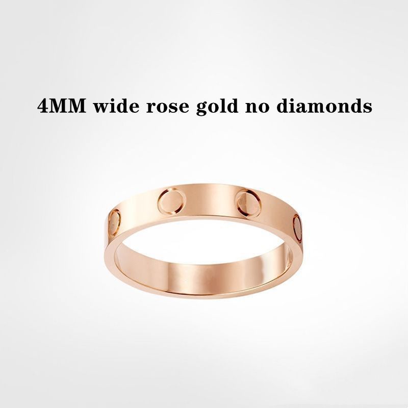 4mm rose or pas de diamant