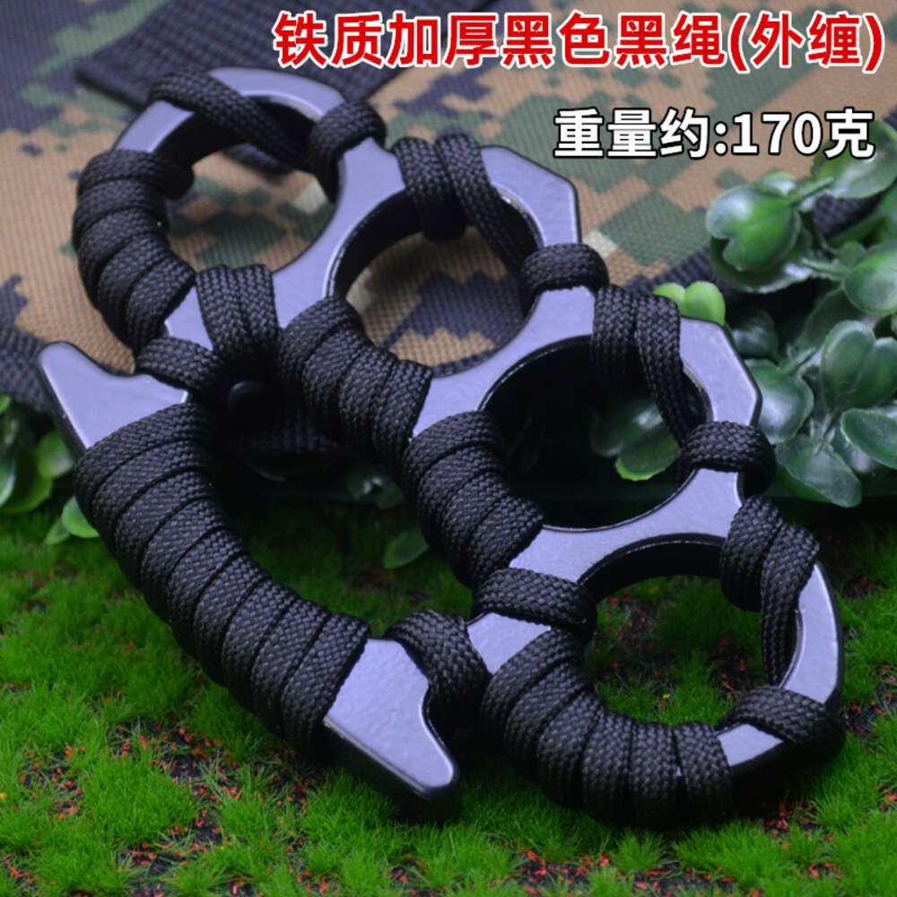 Iron thickened black rope wrapped