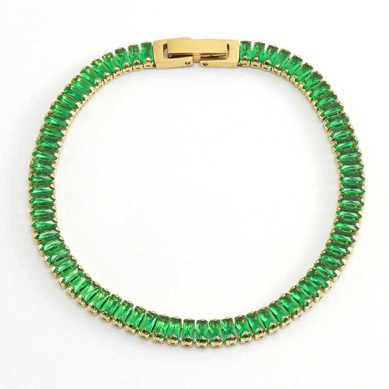 Green-Tennis Bracelet-19cm