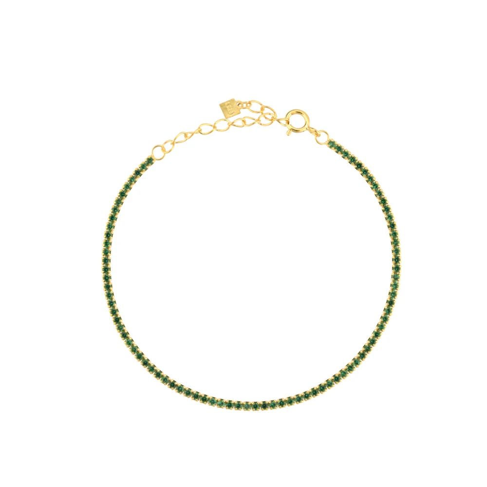 Couleur de la pierre précieuse : bracelet vert de 18 cm.