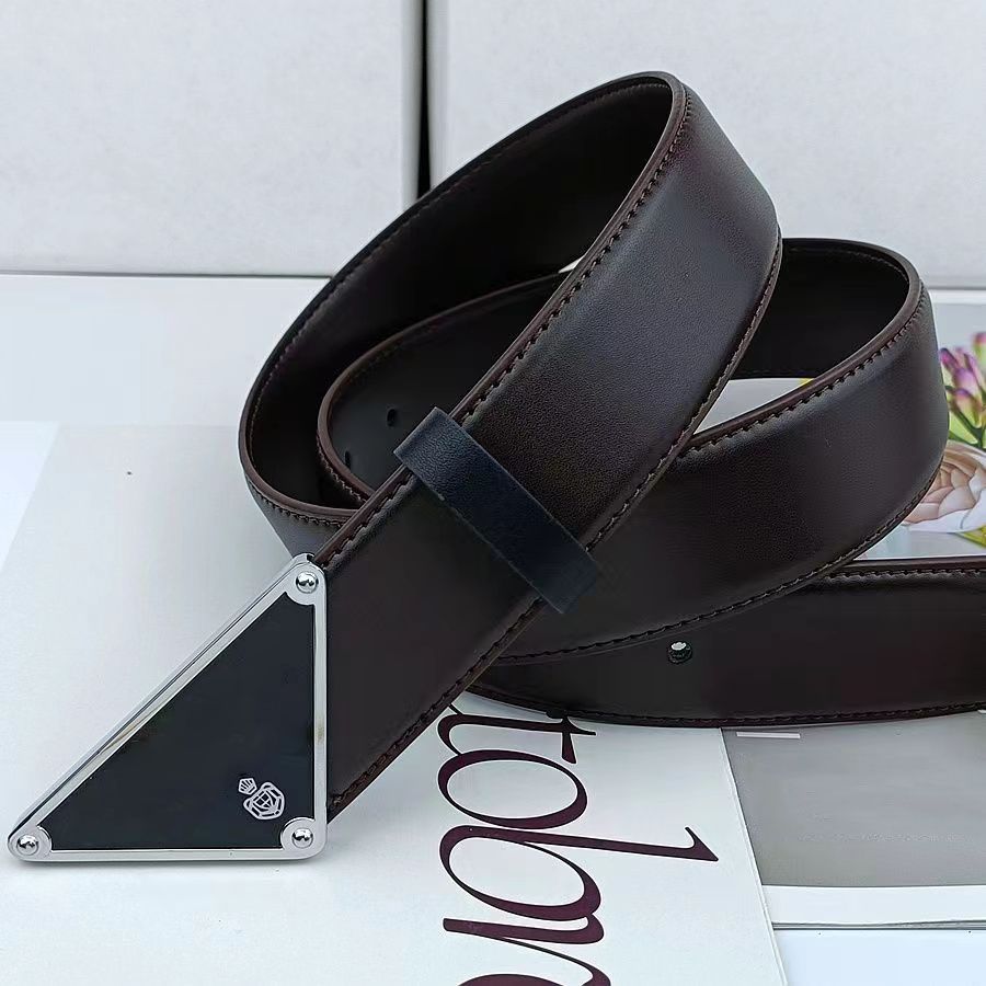 Brown silver buckle