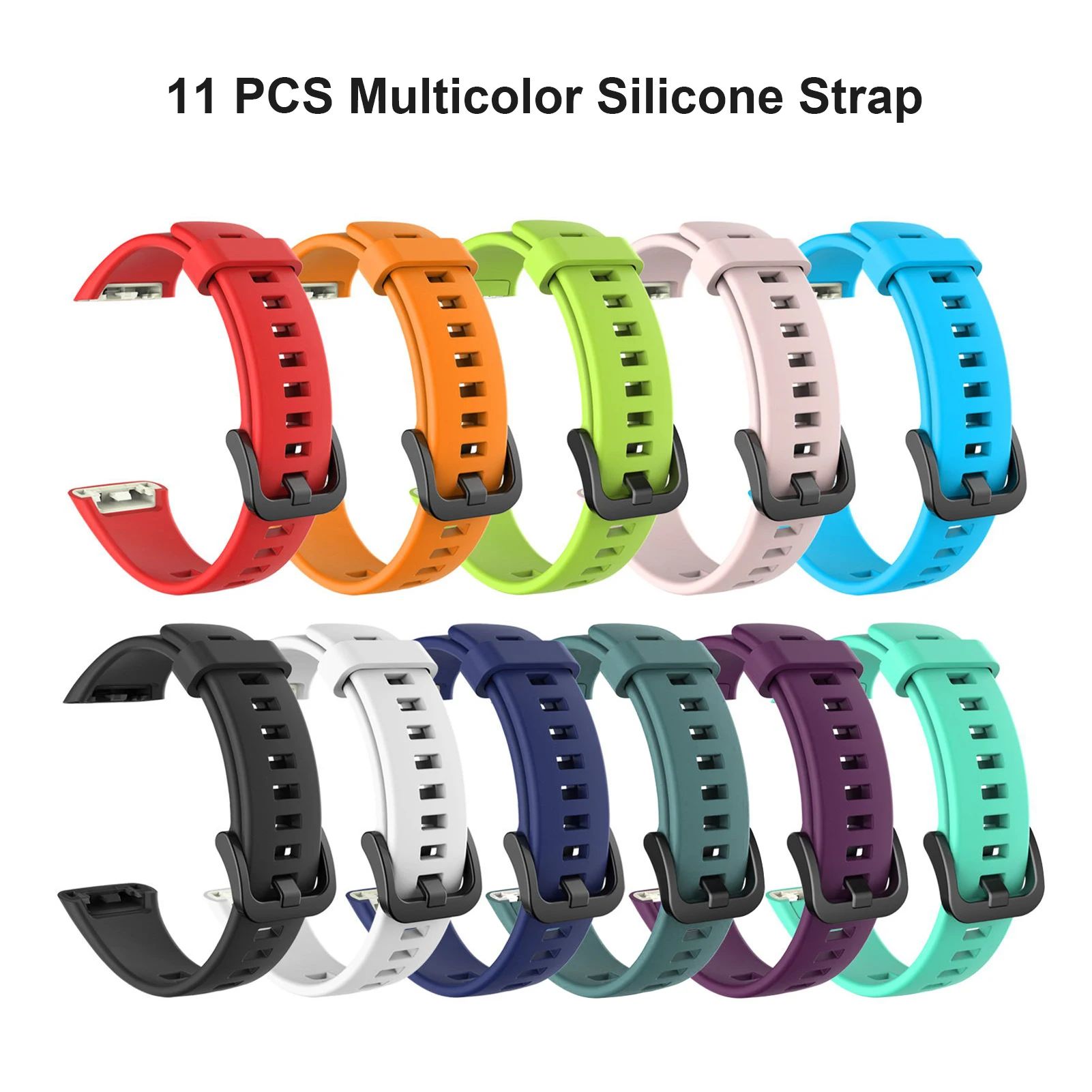 Cores: 11pcs pulseira de silicone