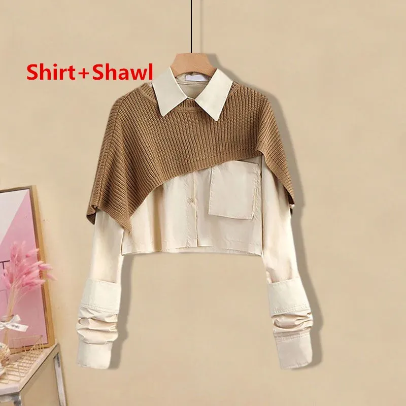 Brown Shawl shirt