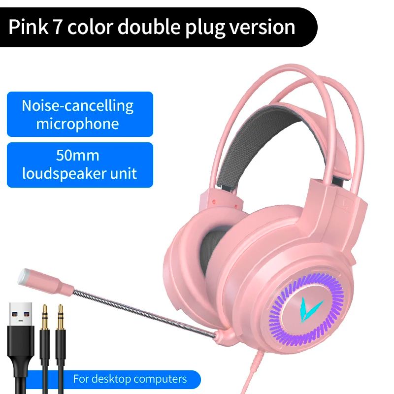 2x3.5mm USB Pink