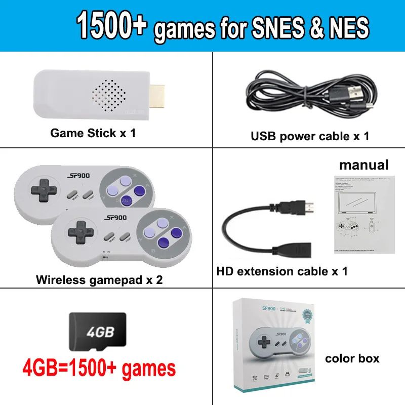 Color:1500 games with box