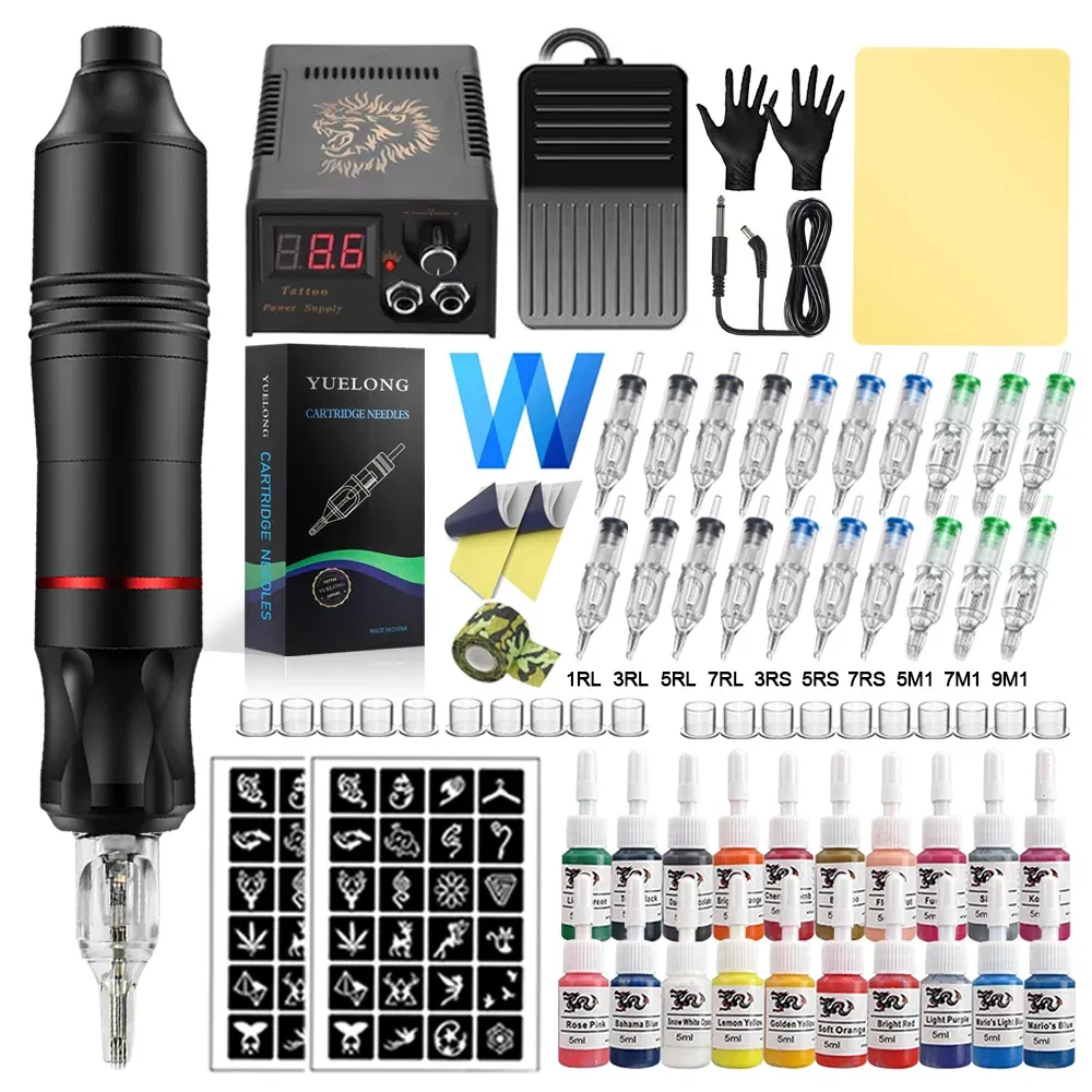 Cor: kit preto com 20 tintas