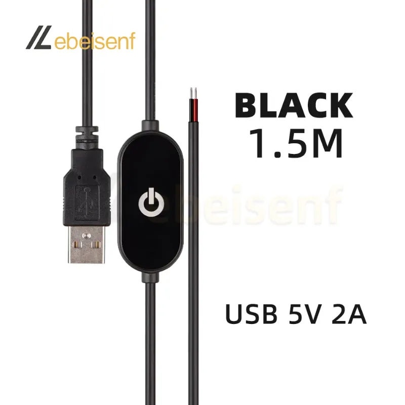 Variateur Tactile Noir USB 5V 2A