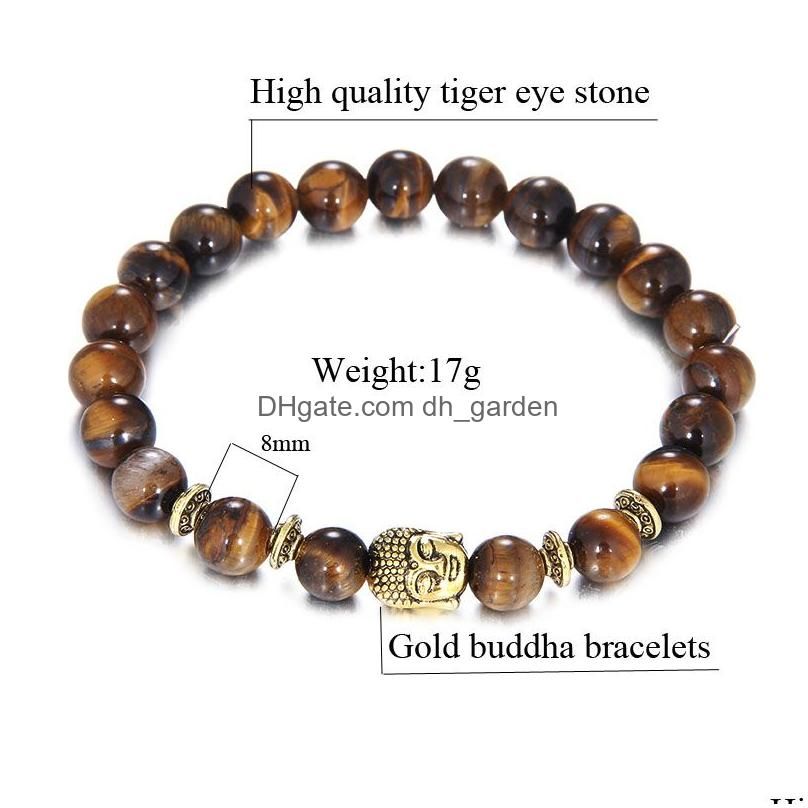 Золотая бусина Buddha Head Tiger Eye Bead