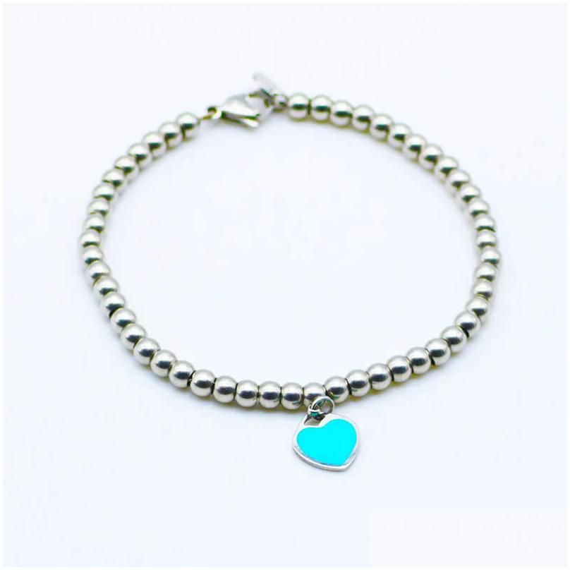 Bracelet de perles bleues de 17 cm