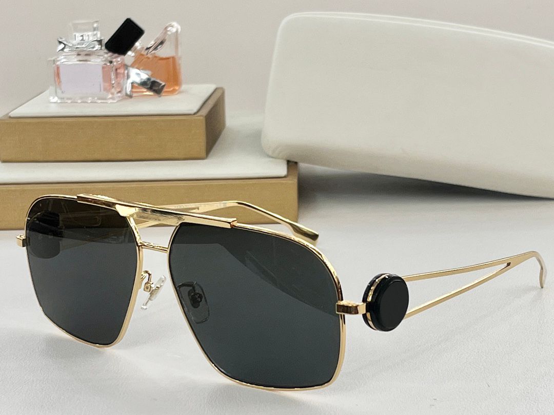 Gold frame gray lenses