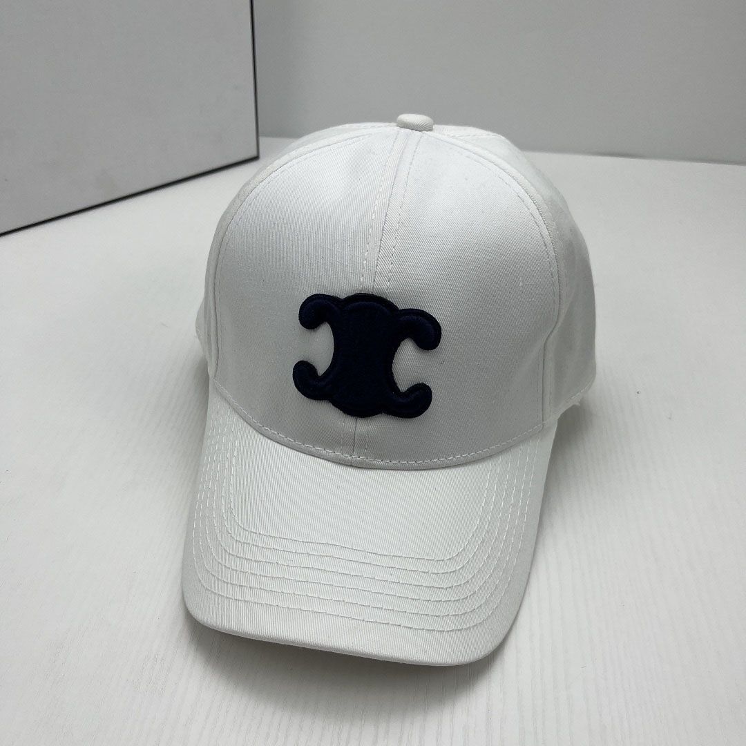 Cappello Bianco con Logo Nero