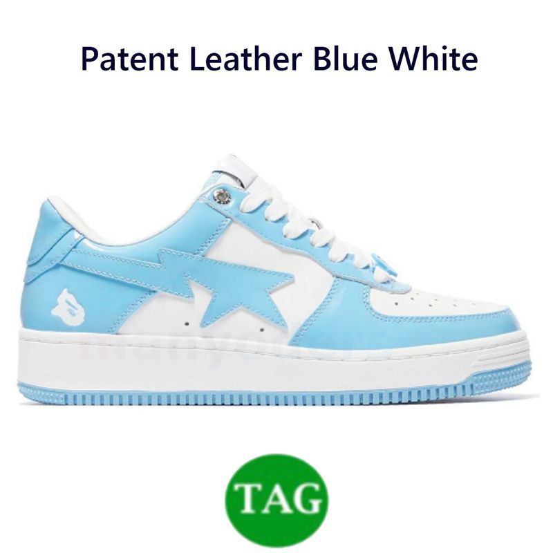 36 Patentläder blått vitt