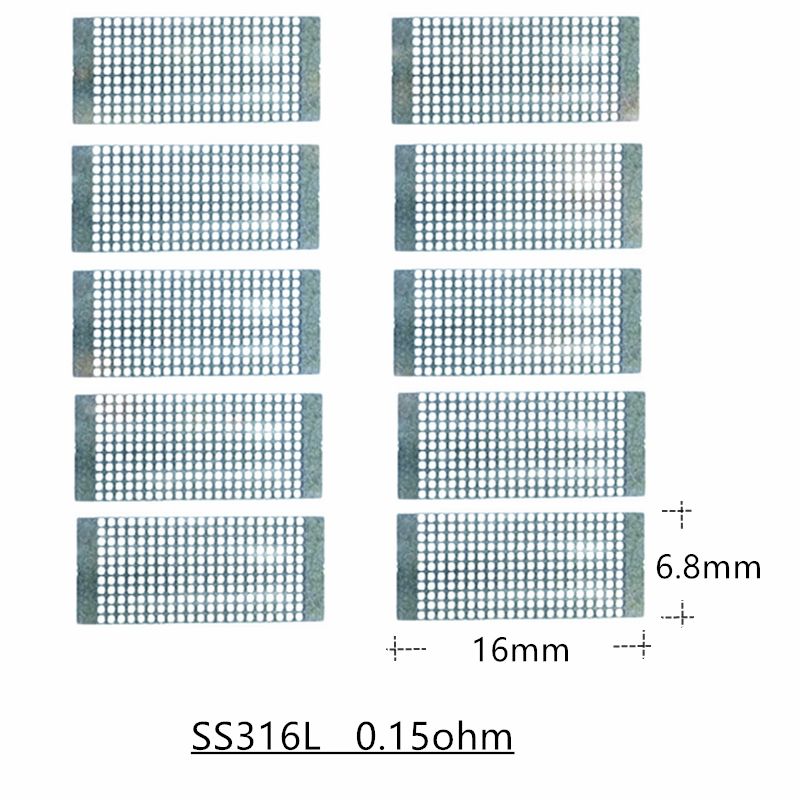 10x0,15 Ом SS316L