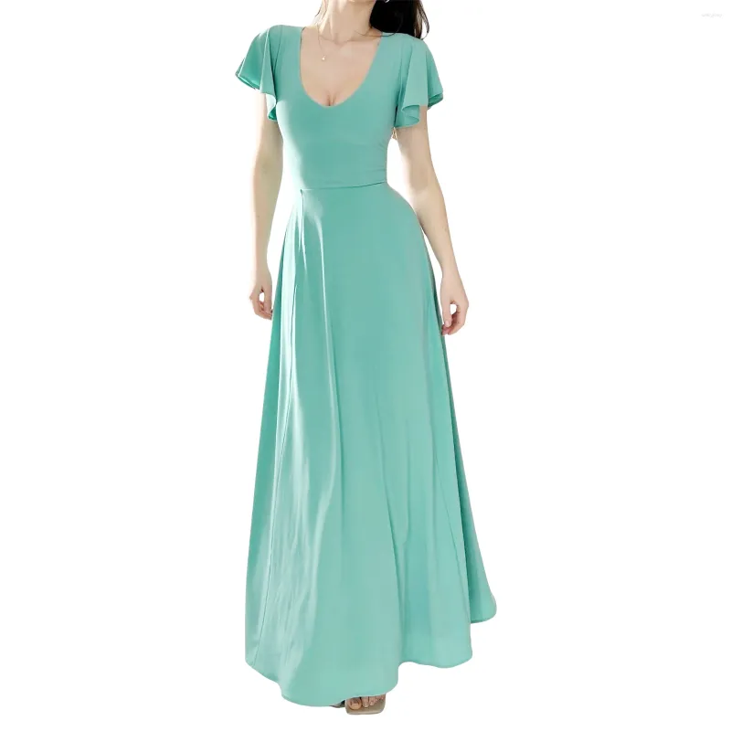 vestido longo verde