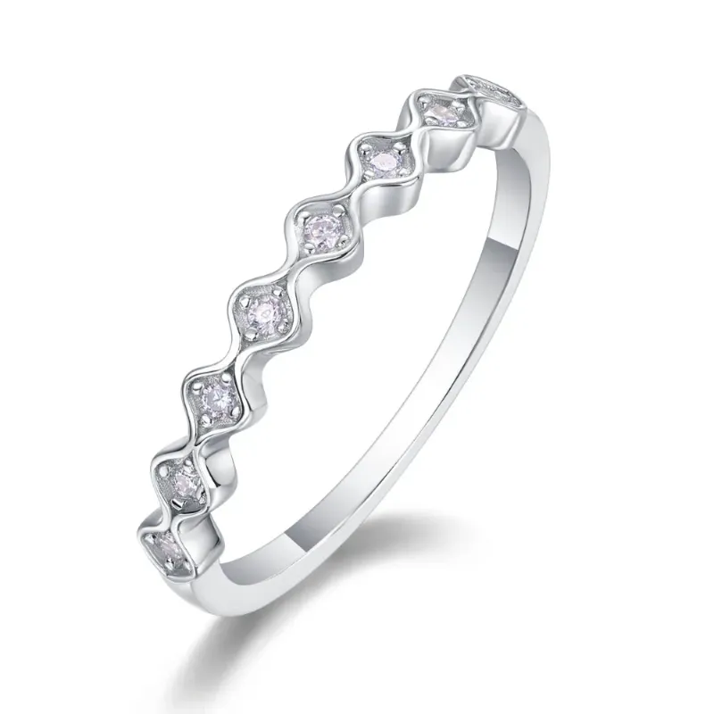 925 Sterling Silver 0.08Ct VVSI D 1.3mm