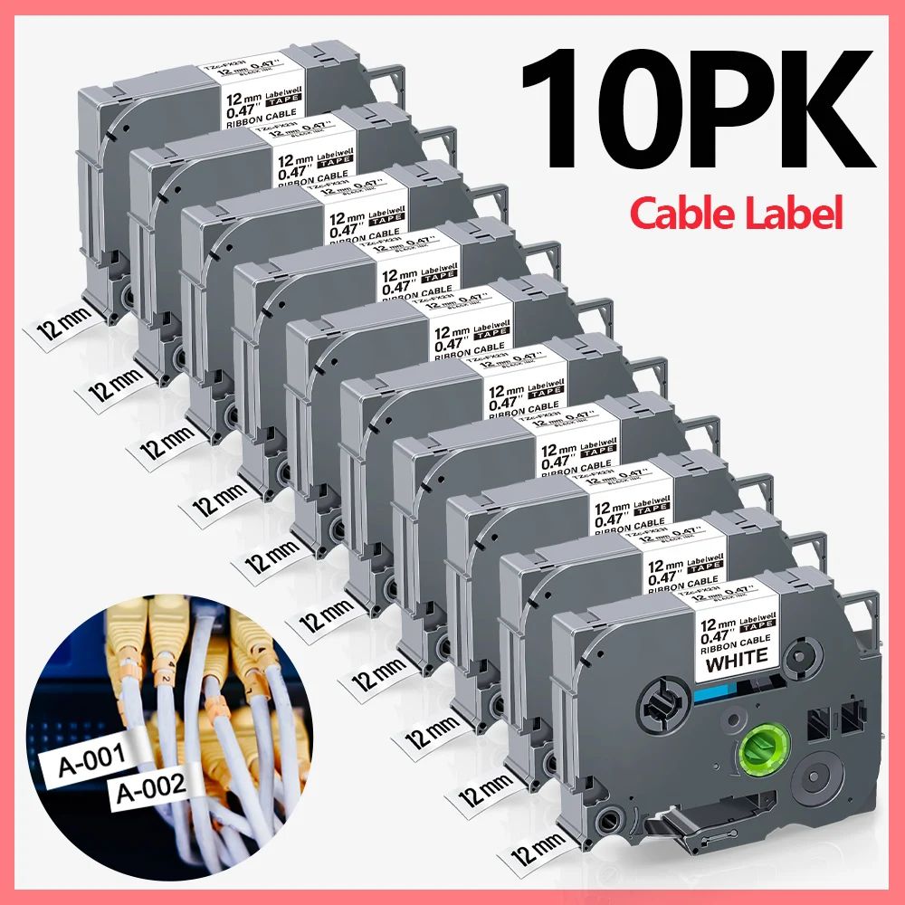 10pk-cabel vit-us-plugg