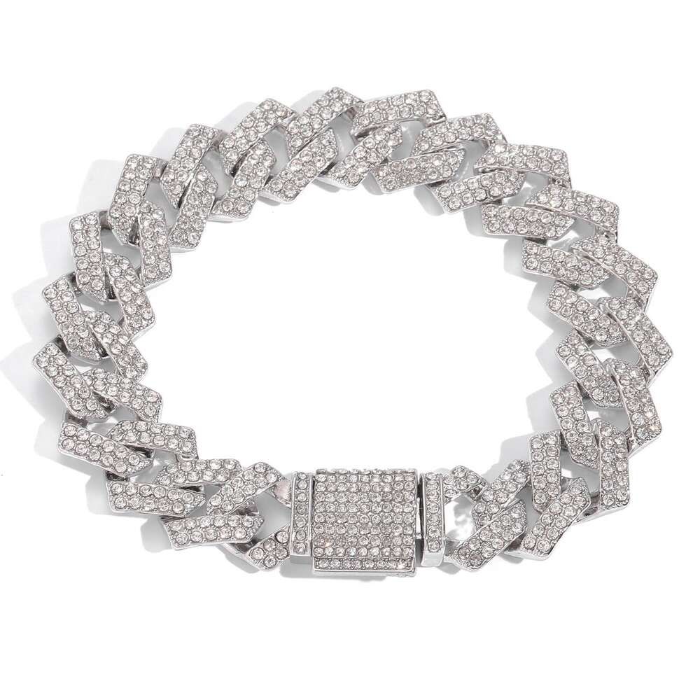 Argent Diamant Blanc 8 pouces (bracelet)