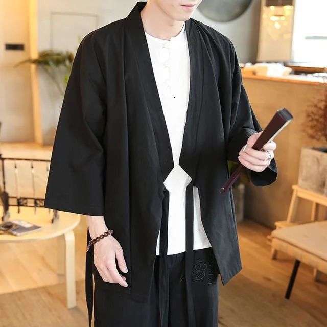 Chemise kimono noire