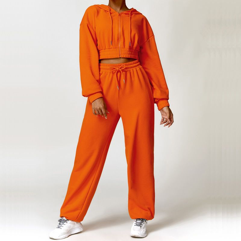 Bright orange【A set top+pants】