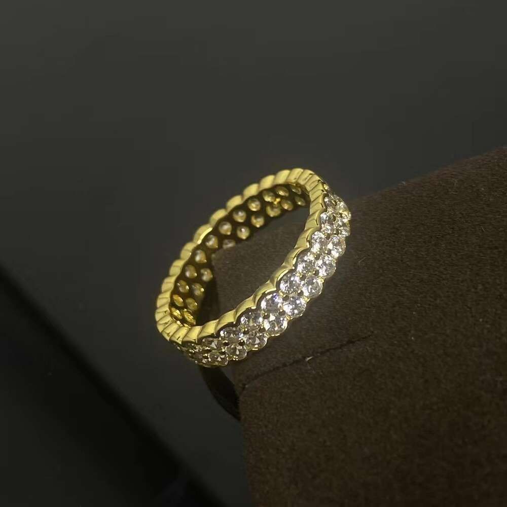 Gold Double Row Diamond Ring