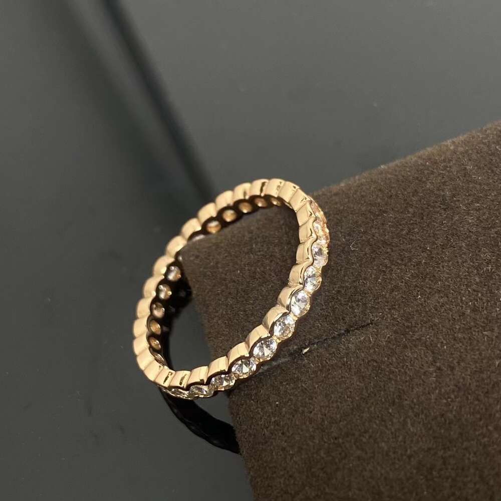 Rose Gold Diamond Ring in a Row