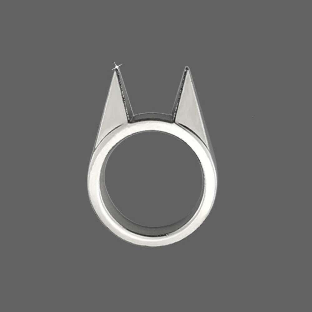 Cat Ear Single Finger Buckle Silver