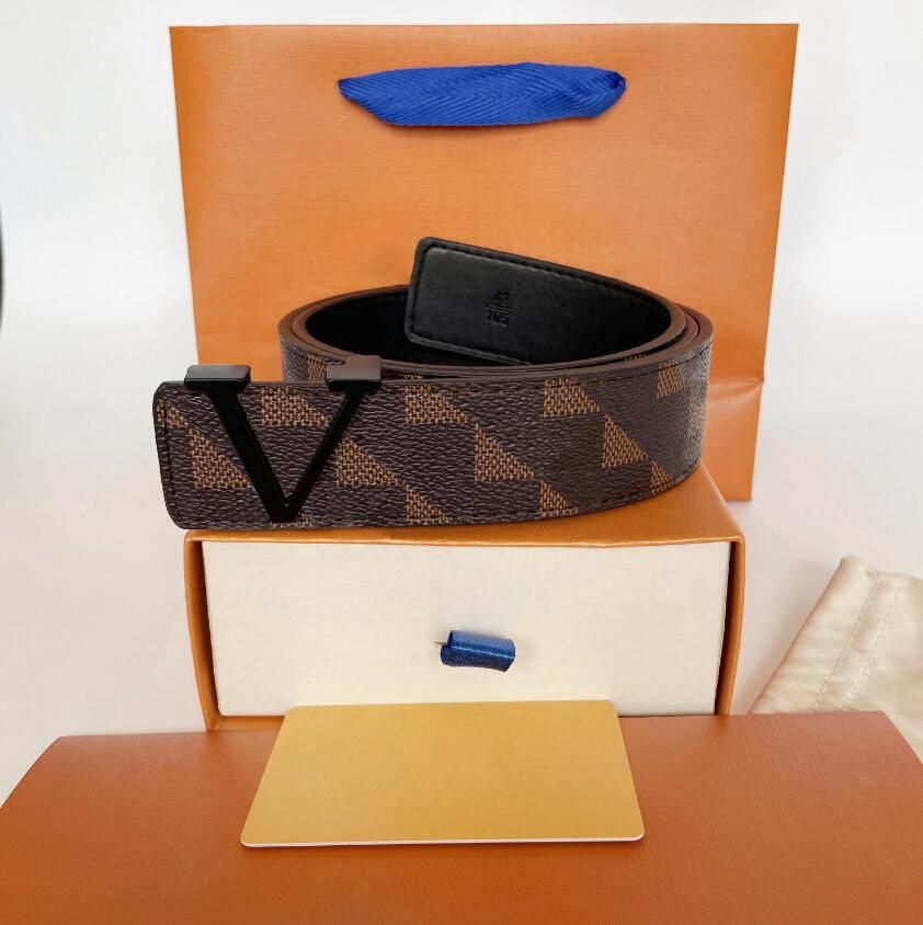 6black Buckle+brown grid belt