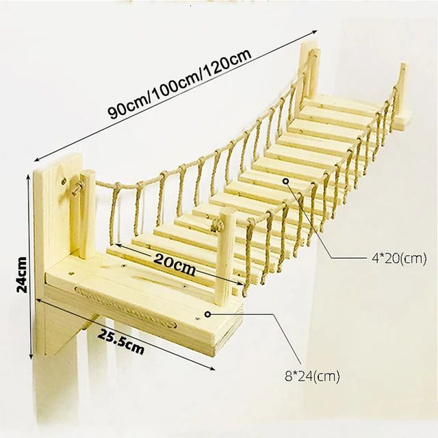 Wood Cat Bridge-lungometraggio 90 cm