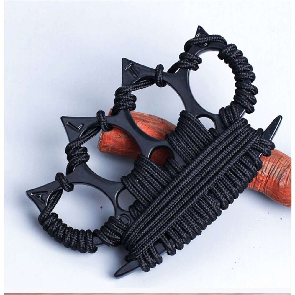 Bullhorn style black wrapped rope