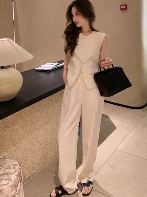 Ensemble pantalon blanc