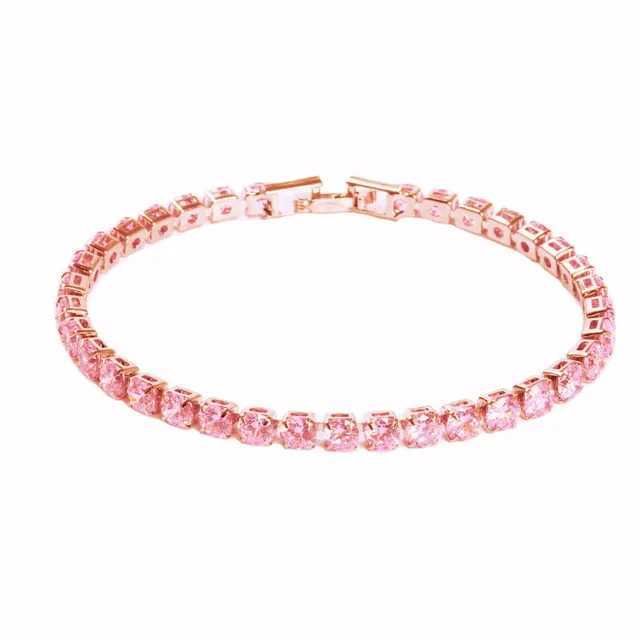 Gouden Rand Roze 17cm