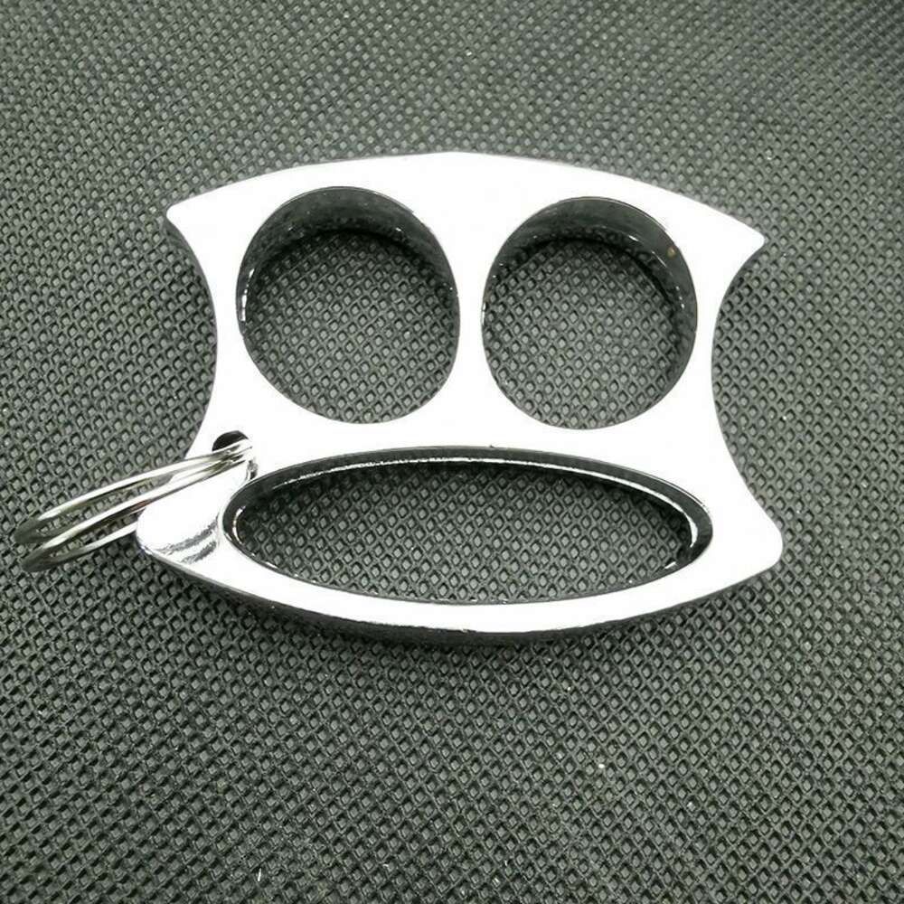 Flat buckle two finger silver