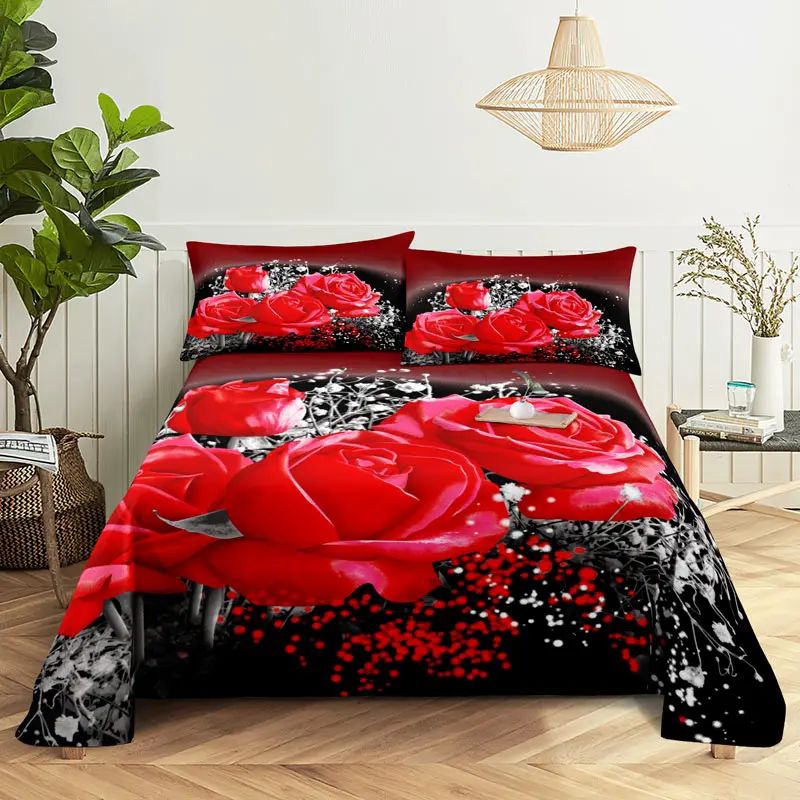 Color:Rose Bed Sheet11