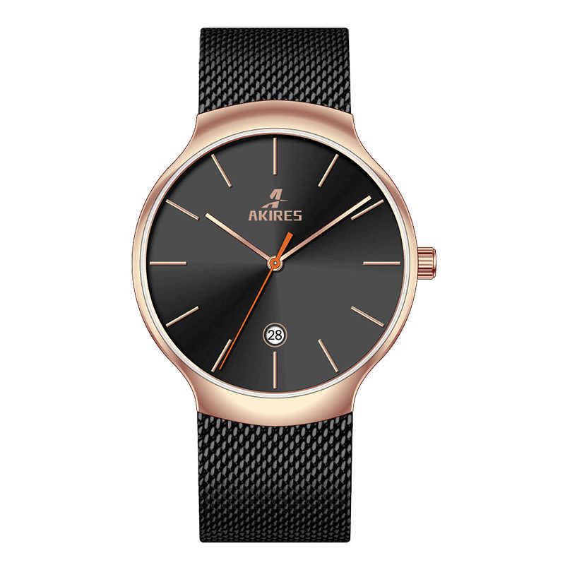 Rose Gold Case Black Dial-Analog