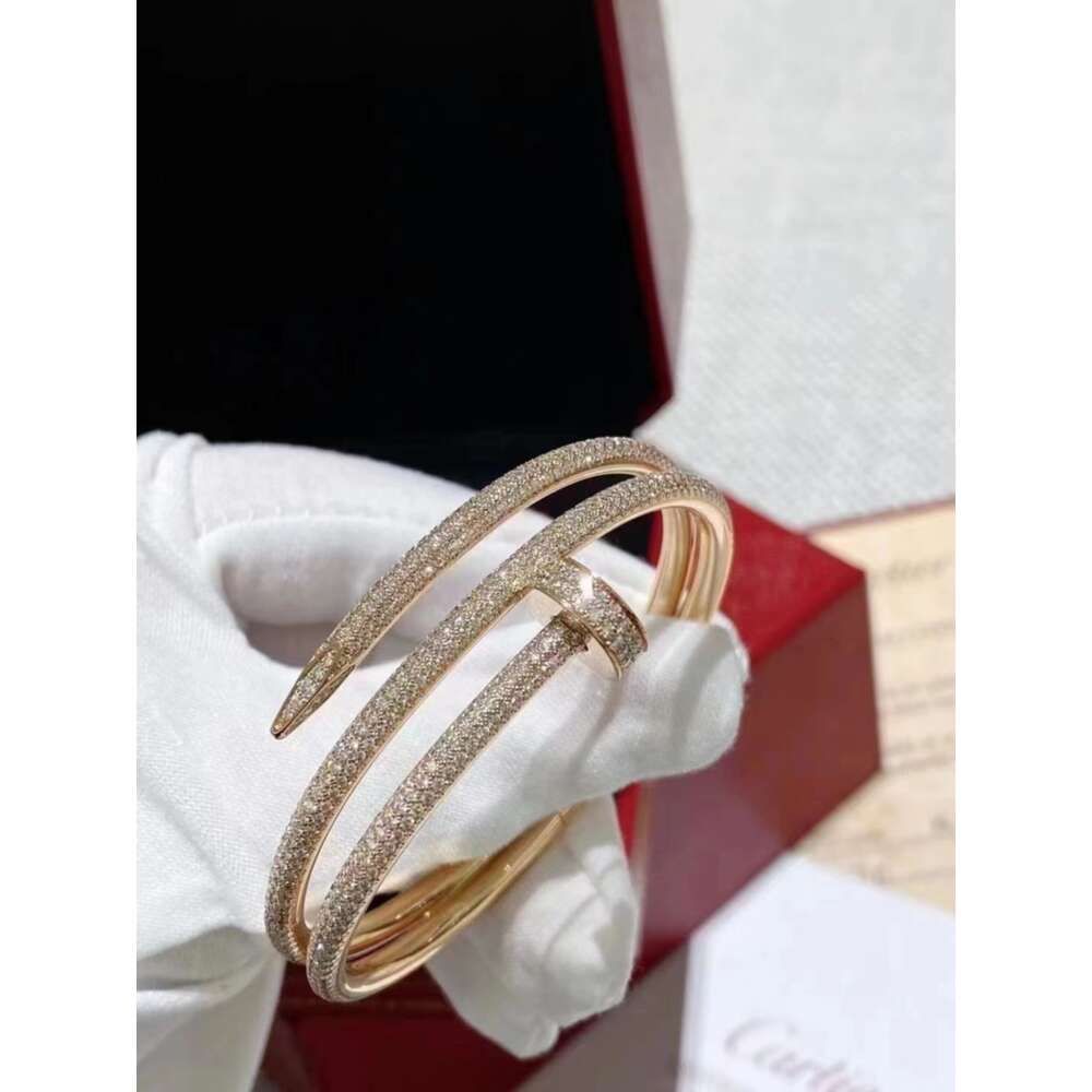 Or Rose-2 Ligne Cz-18cm-Bangles