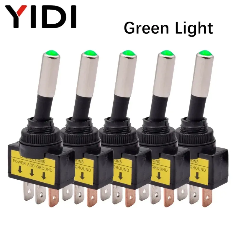 12V 5pcs Green LED