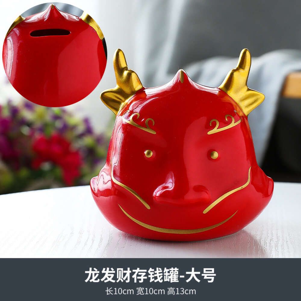 Dragon head piggy bank exquisite gift