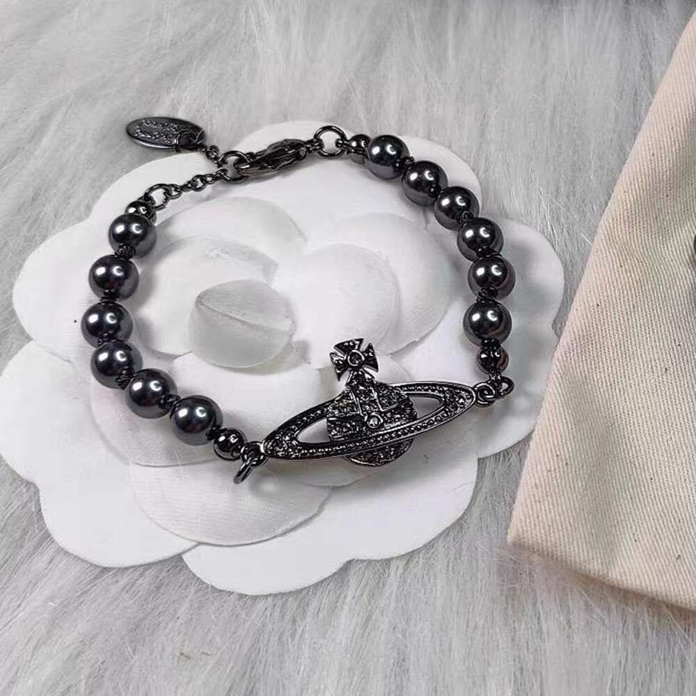 Bracelet Saturne Perle Noire
