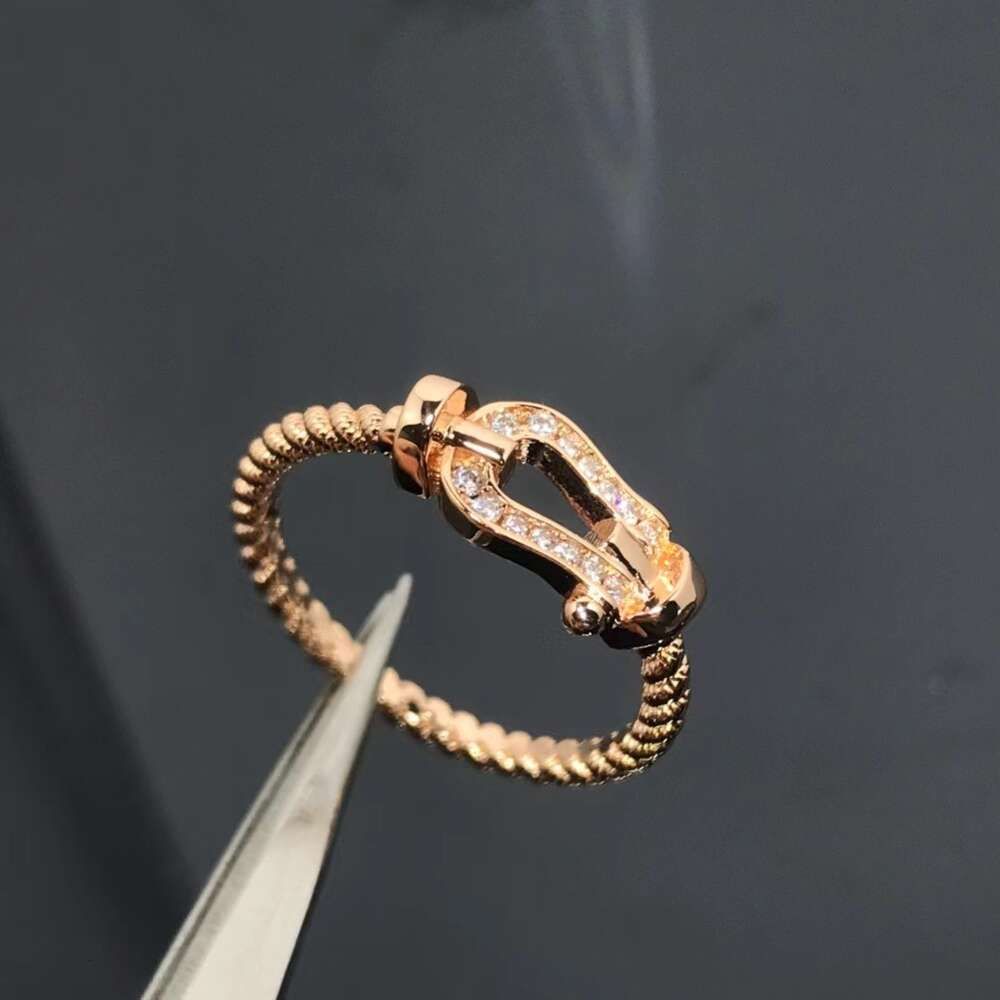 Rose Gold Horseshoe Buckle Ring