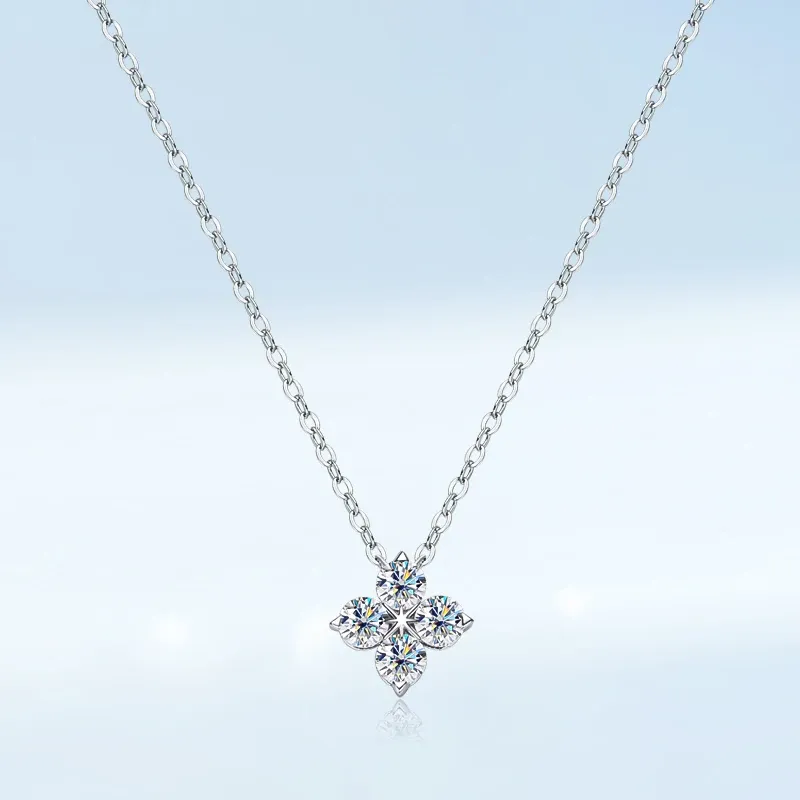 Moissanite 0,4 ct au total, environ 21 à 50 cm, argent