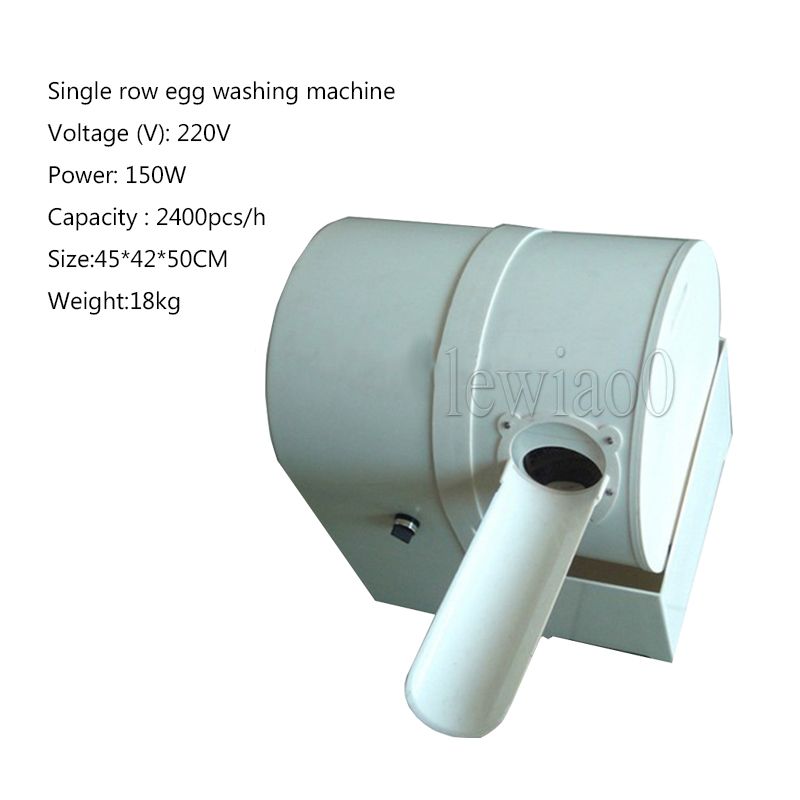 Eenrijige eierwasmachine