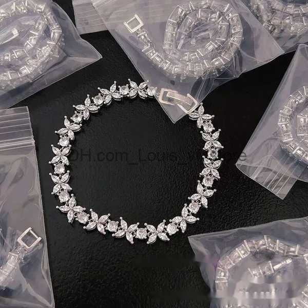 Bracciale con diamanti completi-925 argento