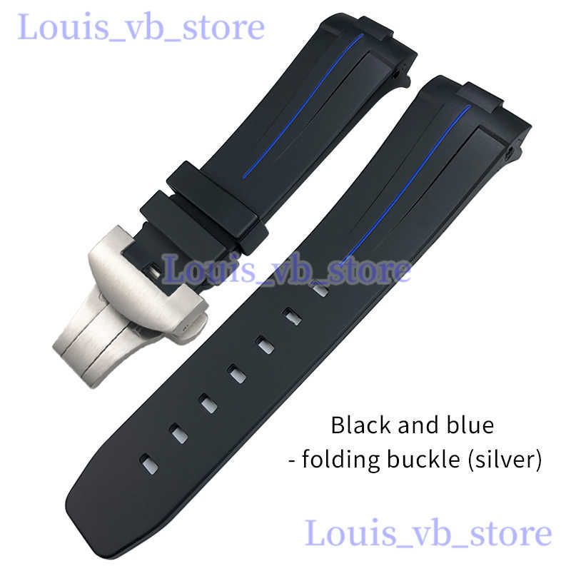 Blk-blu Butterfly-Black Buckle-24mm