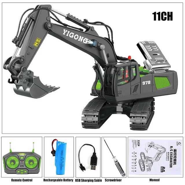 11Ch-Green-excavator