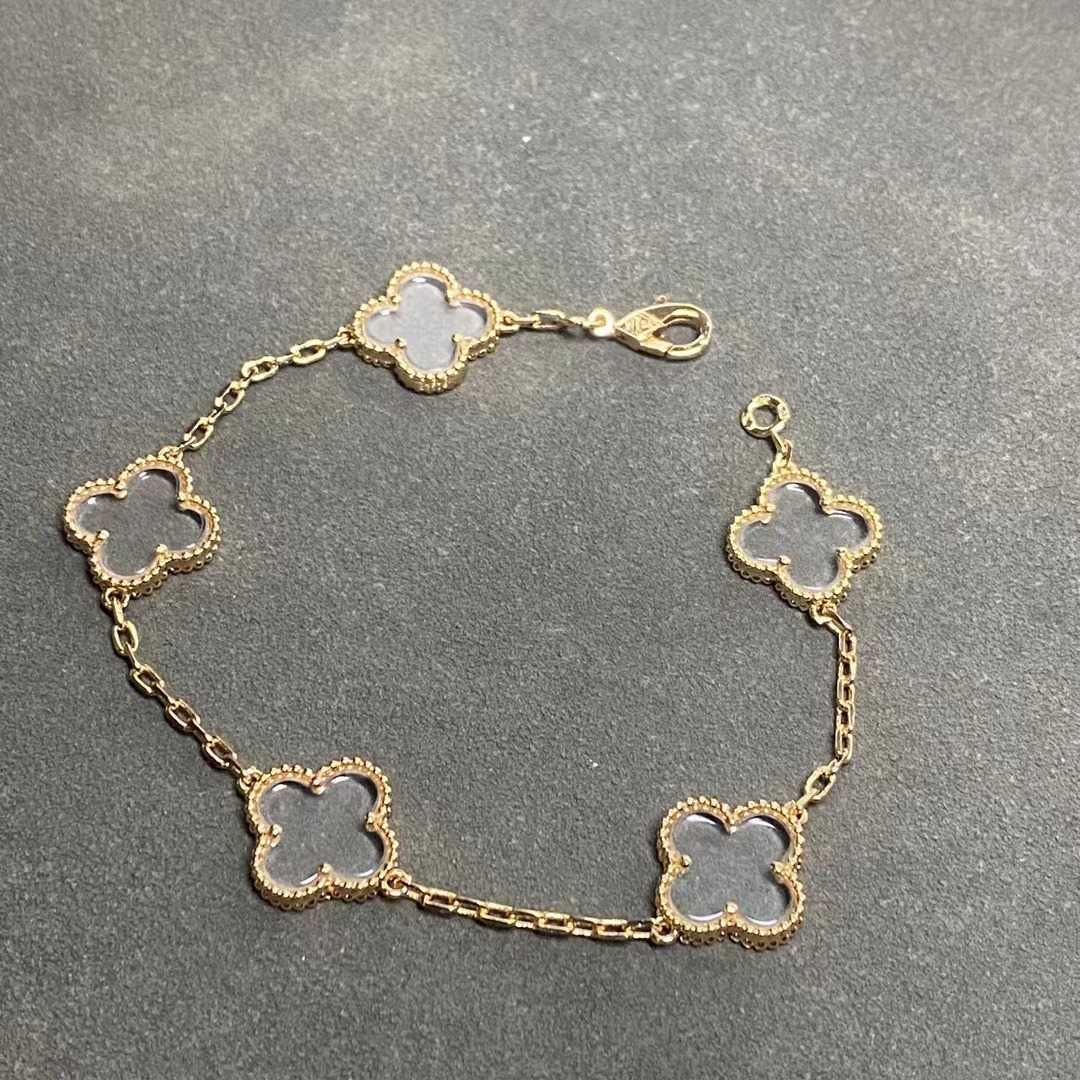 Roségold Fünf Blumenarmband