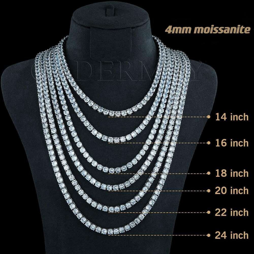 4 mm tennisketting - 16 inch