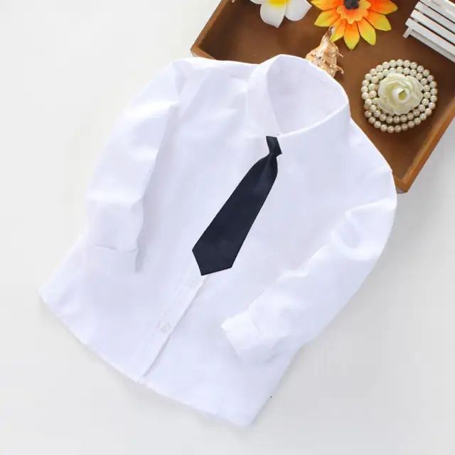 Cravatta nera top bianca