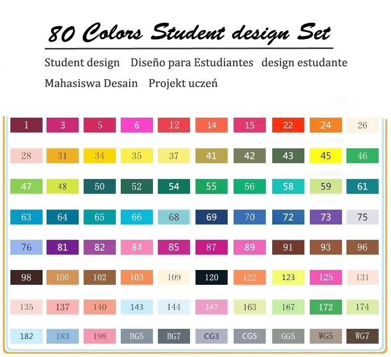 Color:80 Students Set