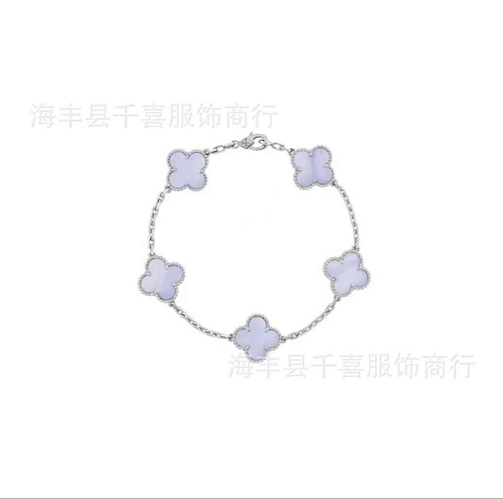 紫色のカルセドニー-Bracelet -V Gold Co